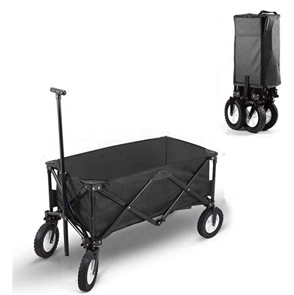 Outdoor Supermarket Portable Folding Cart Wagon Trolly With Canopy - Image 6