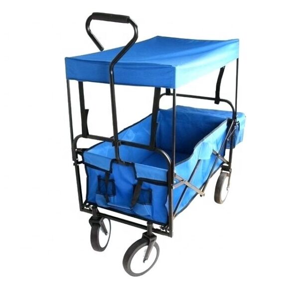 Lightweight Folding Cart Collapsible Garden Wagon With Canopy - Image 7