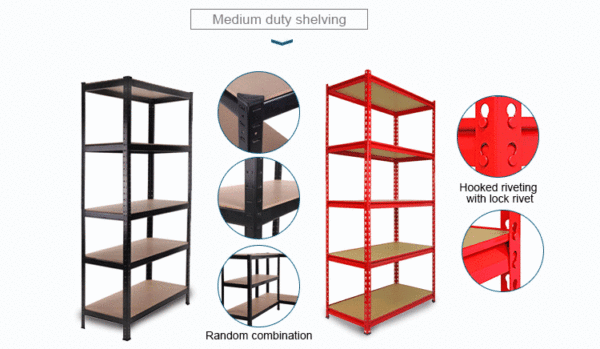 5 Tiers Heavy Duty Slotted Boltless Steel Garage Storage Rack - Image 7