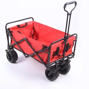 Heavy Duty Hot Sell Beach Folding Wagon With Wide Wheel Telescopic Handle