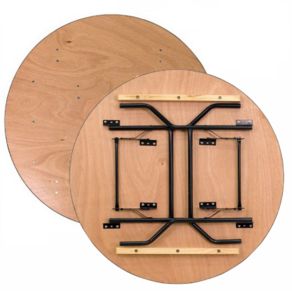8ft 6ft 76in. Round Wooden Top Banquet Wedding Foldable Table - Image 3
