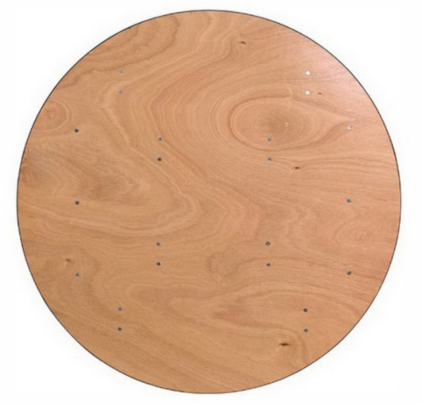 8ft 6ft 76in. Round Wooden Top Banquet Wedding Foldable Table - Image 2