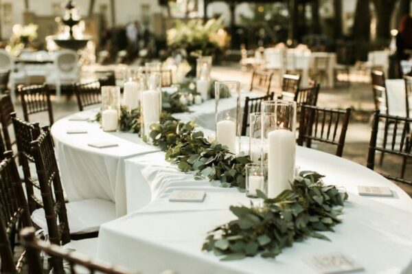 Rental S Shaped Sector Half Moon Romantic Wedding Church Banquet Table 72" 60" 48" - Image 6