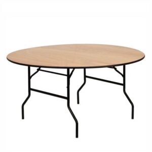 8ft 6ft 76in. Round Wooden Top Banquet Wedding Foldable Table
