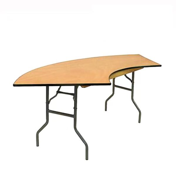 Rental S Shaped Sector Half Moon Romantic Wedding Church Banquet Table 72" 60" 48"