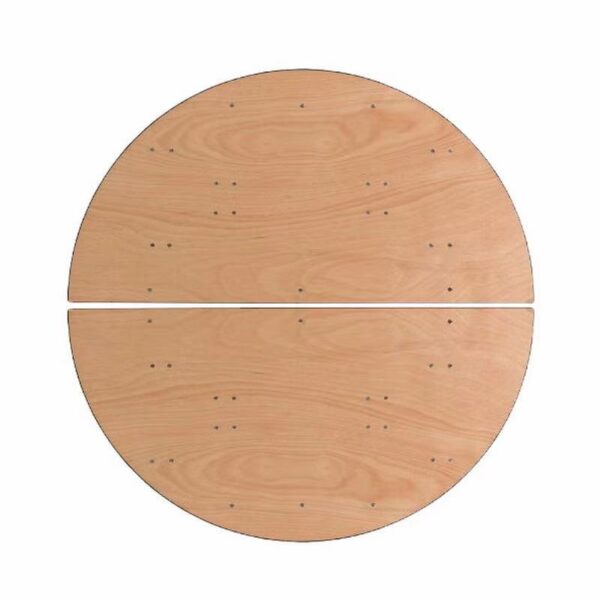 3ft 5ft Half-Round Wooden Folding Training Wedding Reception Table - Image 3