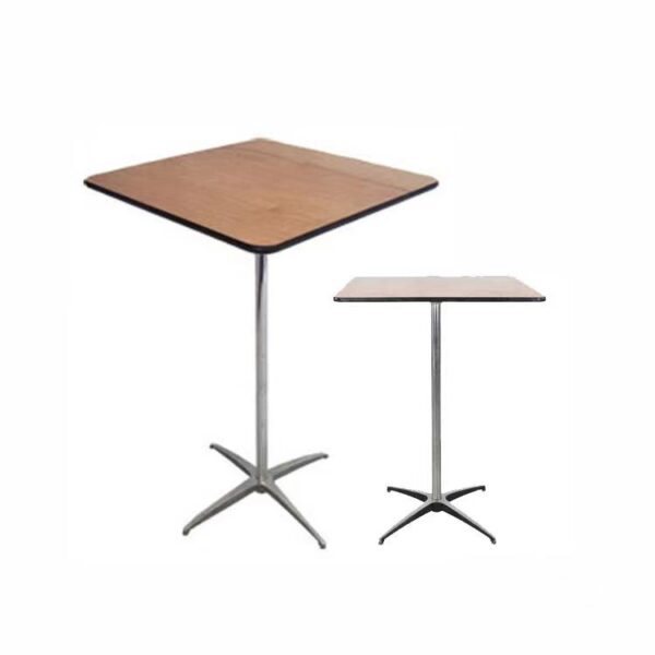 24 in. 30 in. 36 in. Round and Square Cocktail High Top Bar Table - Image 2