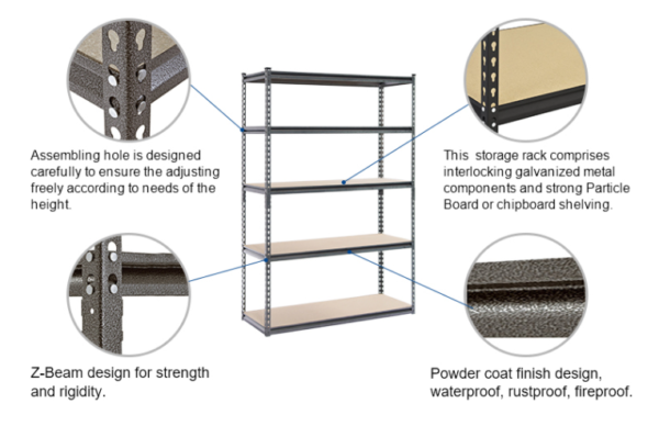 Customized Warehouse Kitchen Storage Garage Heavy Duty Shelving Galvanized - Image 7