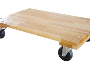 Large Size Heavy Duty Solid Deck Hardwood Mover Dolly